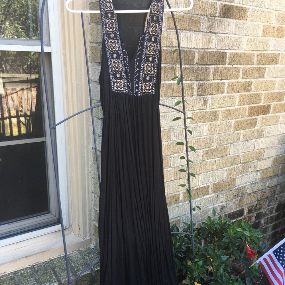 Bohemian Embroidered Tank Dress