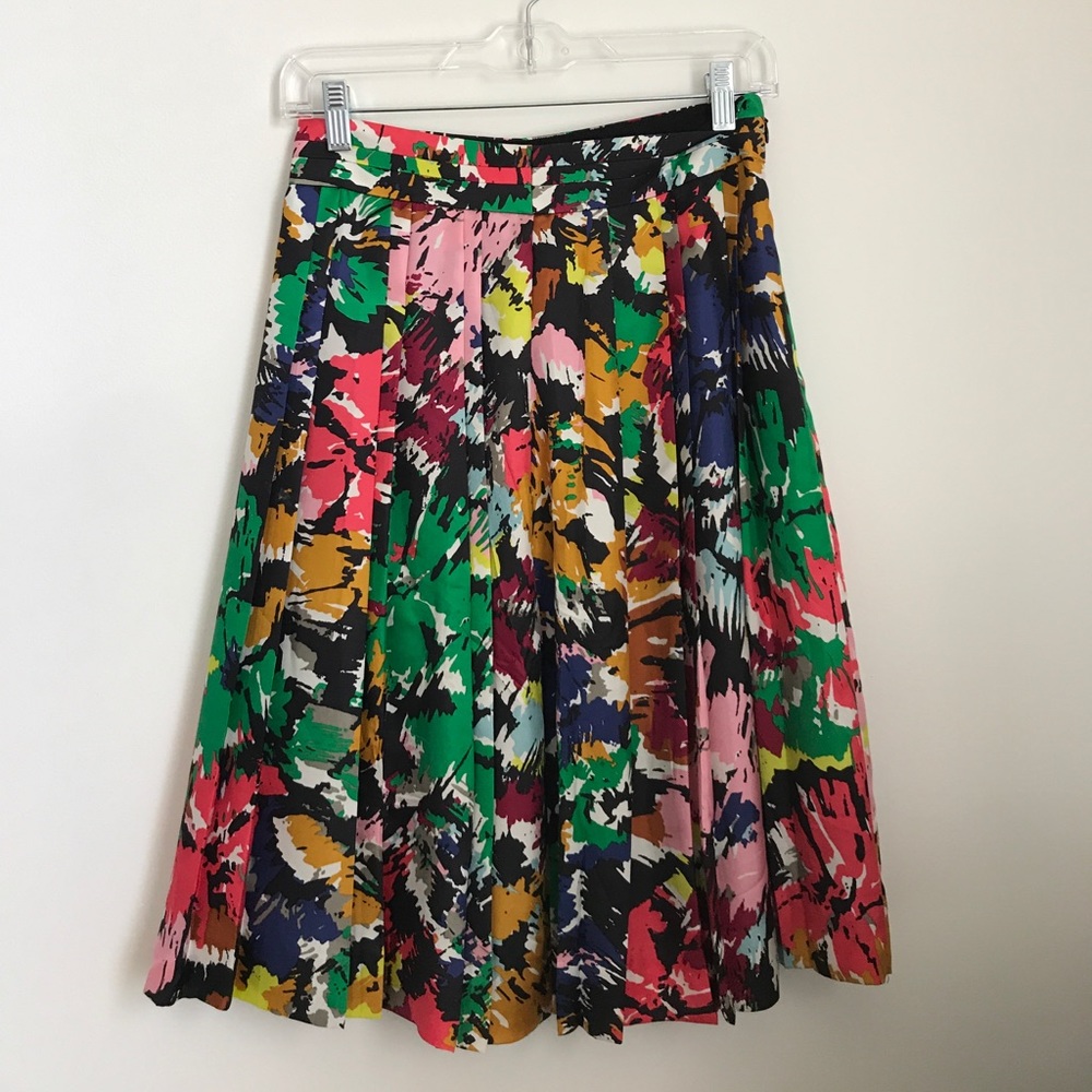 J. Crew Silk Pleated Flower Skirt - Size 0
