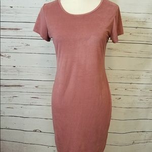 FINAL PRICE Faux suede tee shirt dress