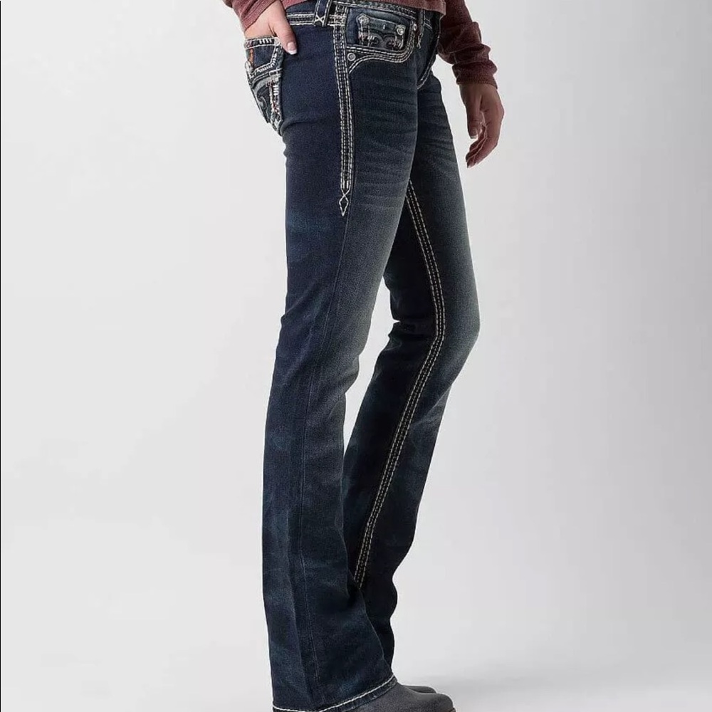 Rock Revival Low Rise Betty Bootcut Jeans FIRM$ - Picture 2 of 7