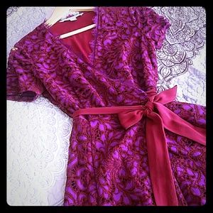 DVF Lace Wrap Dress