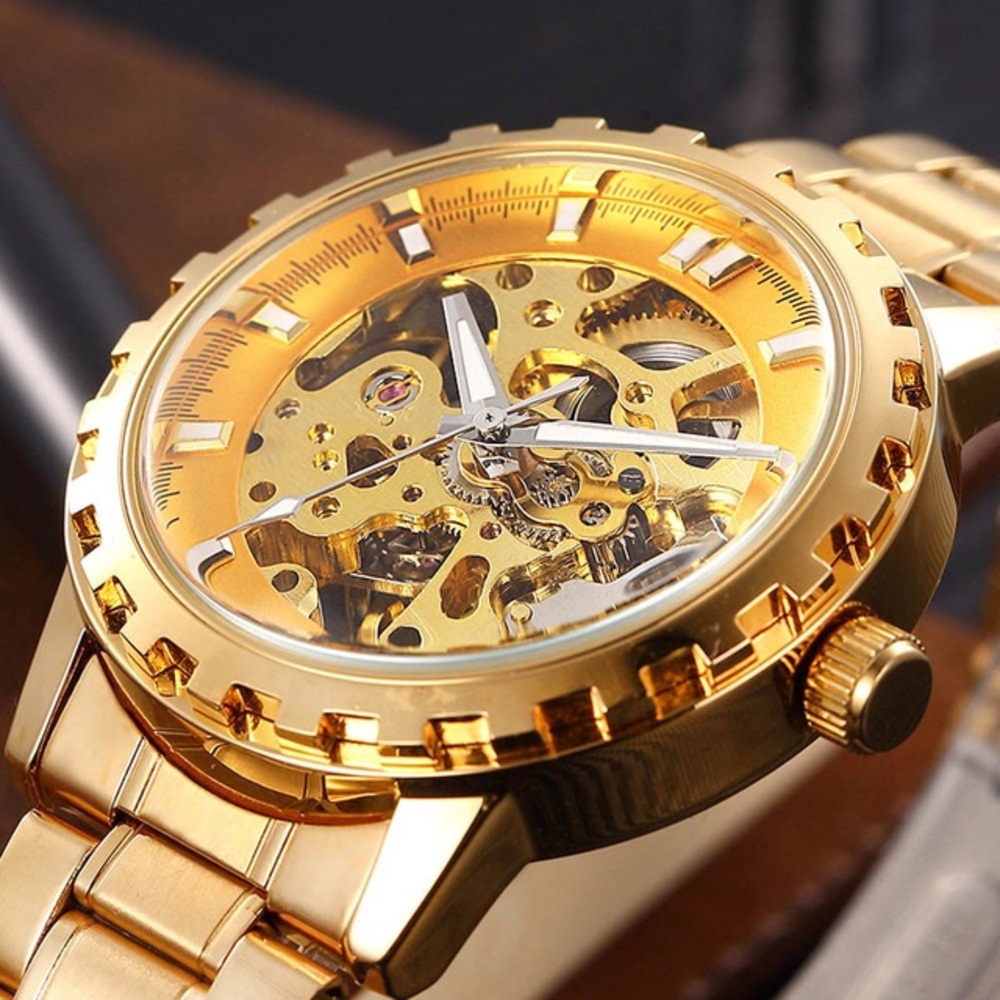Luxury brand steel men male military clock