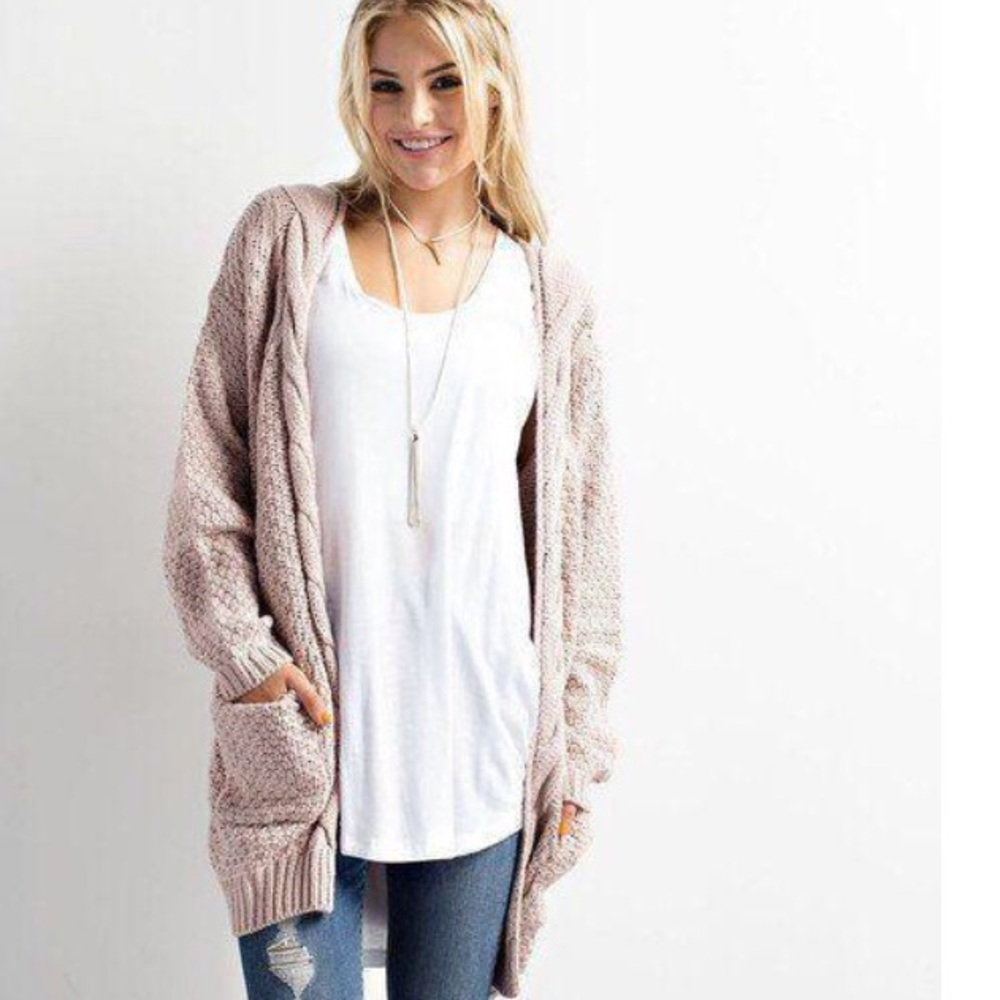 🆕Rachel Cable Knit Slouchy Cardigan Sweater - Picture 4 of 7