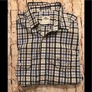 Men’s Lacoste Sim Fit Button Down Short Sleeve 45