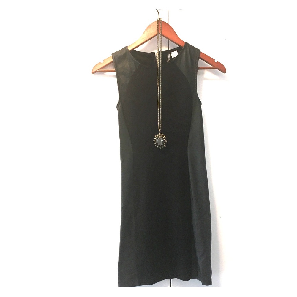 H&M leather black dress