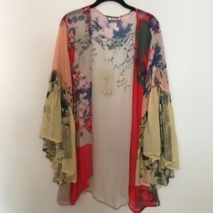 Anthropologie bohemian multicolored kimono OS