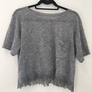 Hollister silver t shirt
