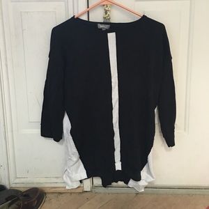 Neiman Marcus black and white sweater