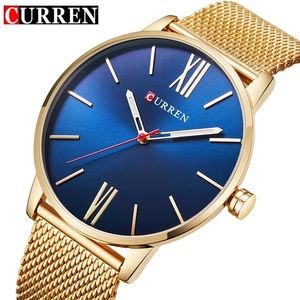 CURREN Luxury Brand Quartz Watch Men's Gold