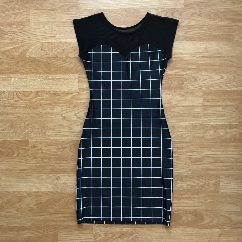 American Apparel Mesh Top Bodycon Dress
