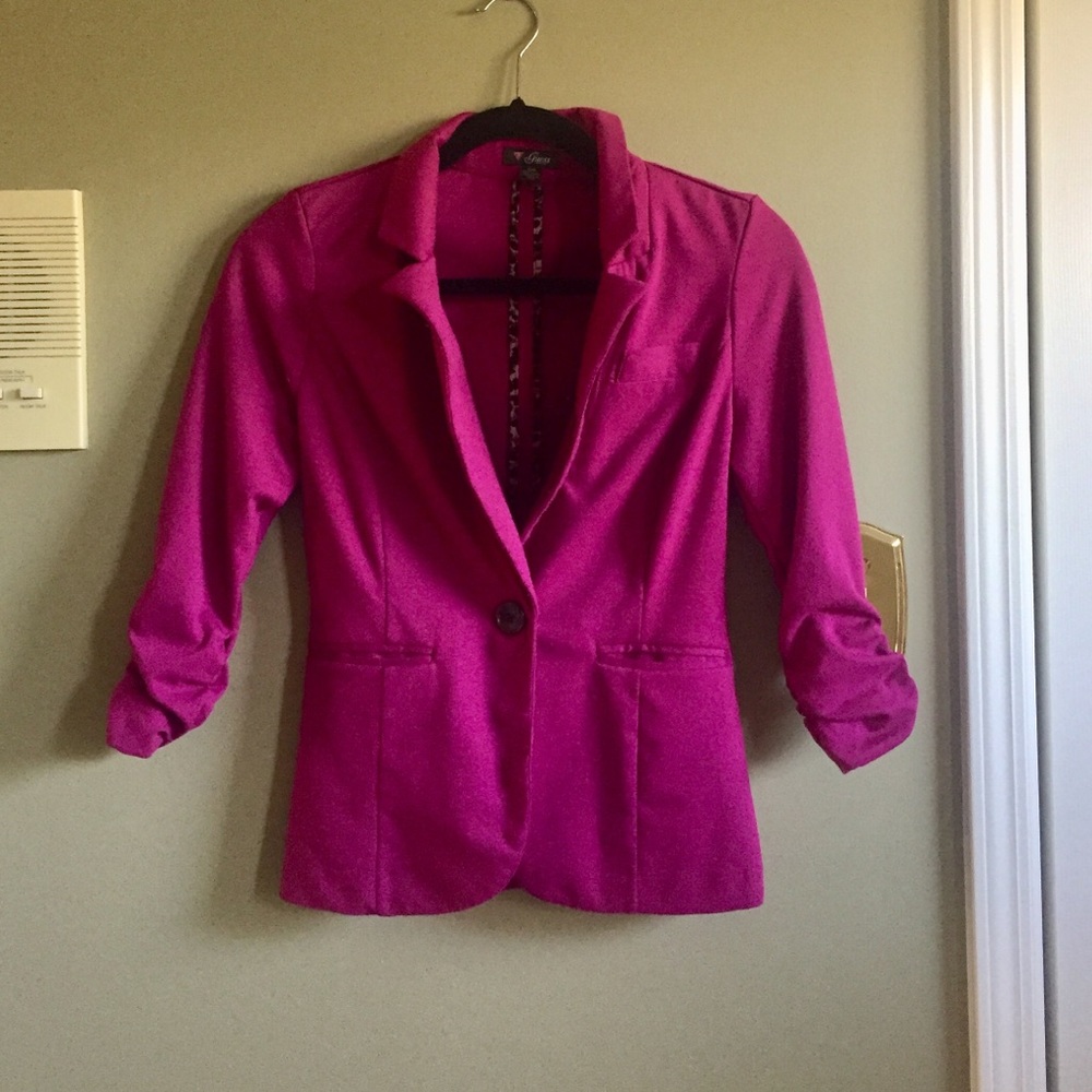Guess magenta pink blazer