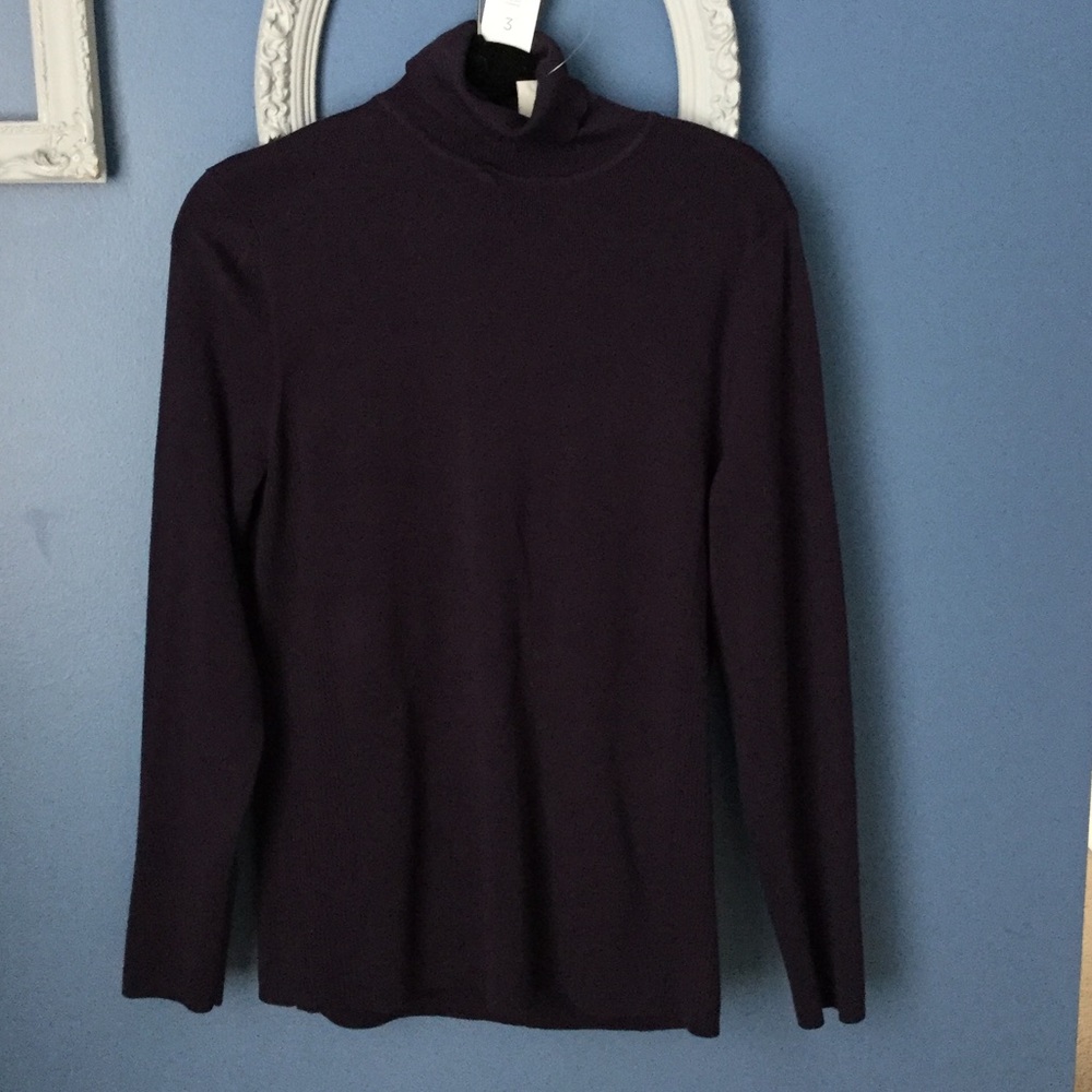 Chico’s- Apparel Darcy Turtleneck Sweater Eggplant