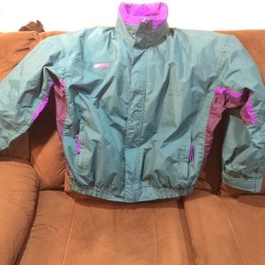 Men’s vintage Columbia jacket size xl green purple