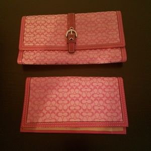 Coach wallet and checkbook cover