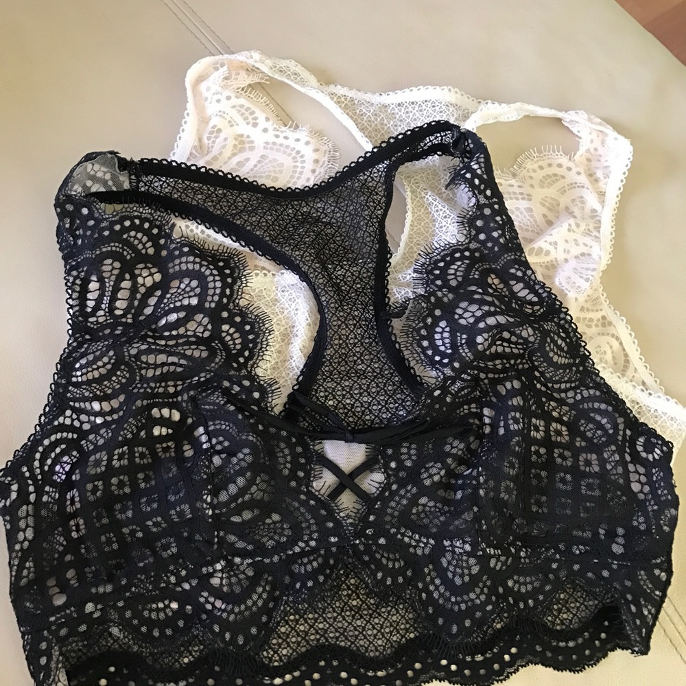 Victoria secret bralette 2 pcs black and Cocowhite - Picture 2 of 5
