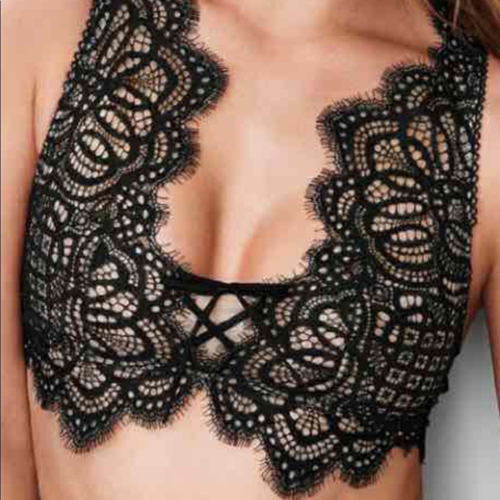 Victoria secret bralette 2 pcs black and Cocowhite - Picture 1 of 5