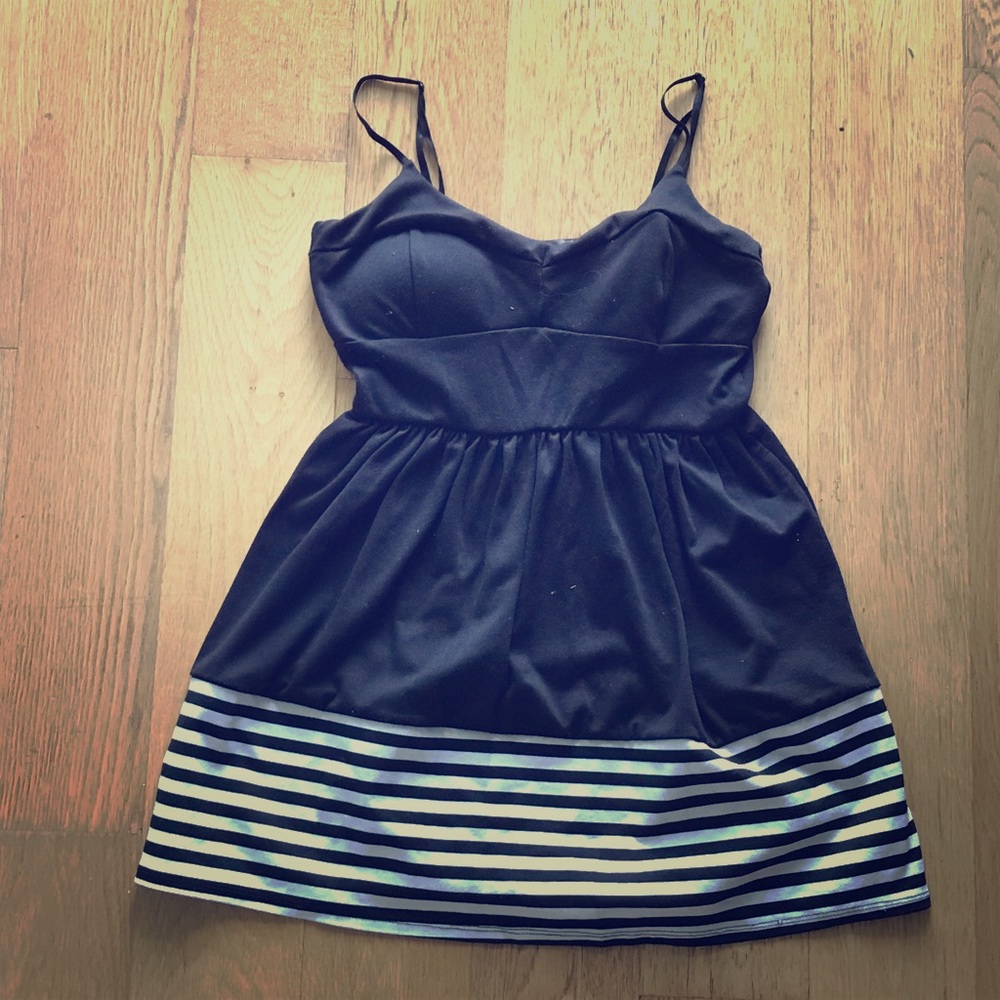 Striped little black dress!