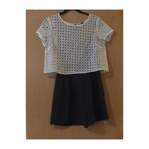 Black & white romper