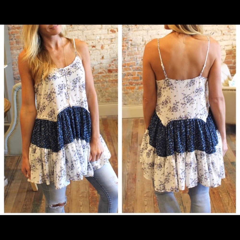 Floral color block Tunic - Picture 6 of 6