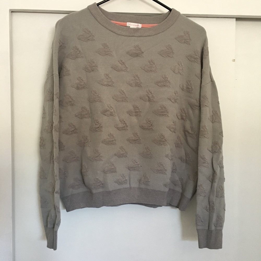 Xhilaration grey bunny sweater