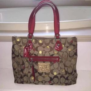 Coach Poppy Valentine Tote Purse