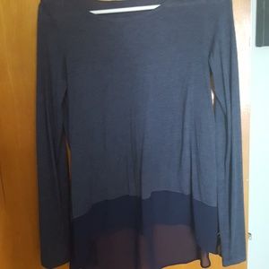 Blue long sleeve top