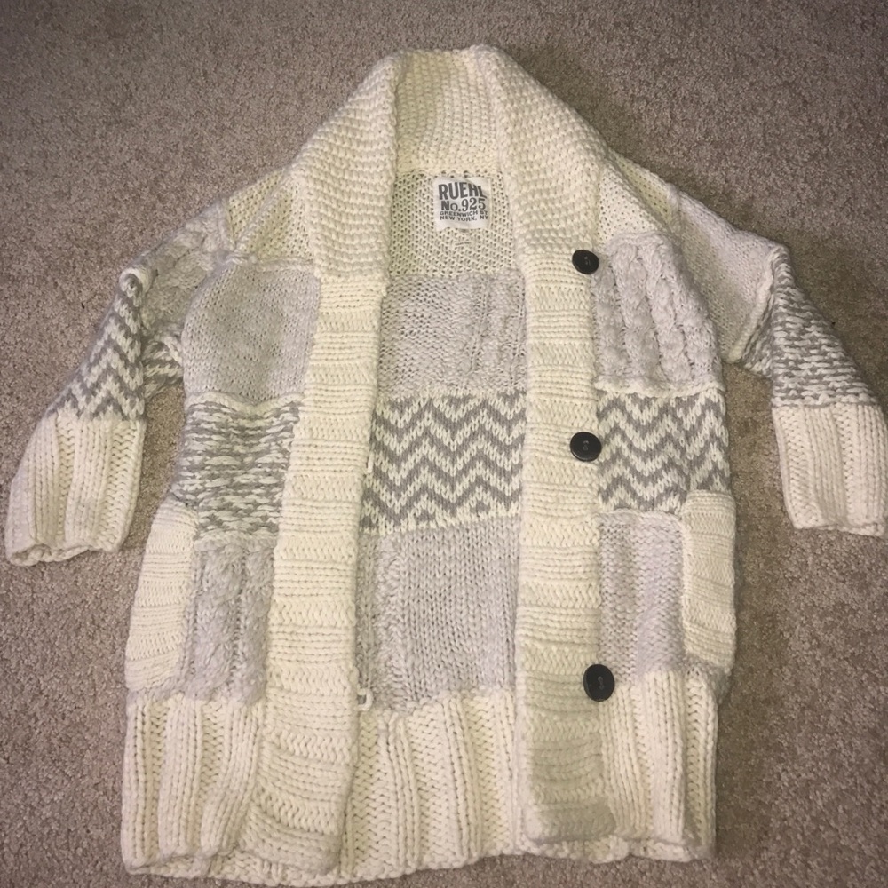Hand knit thick sweater