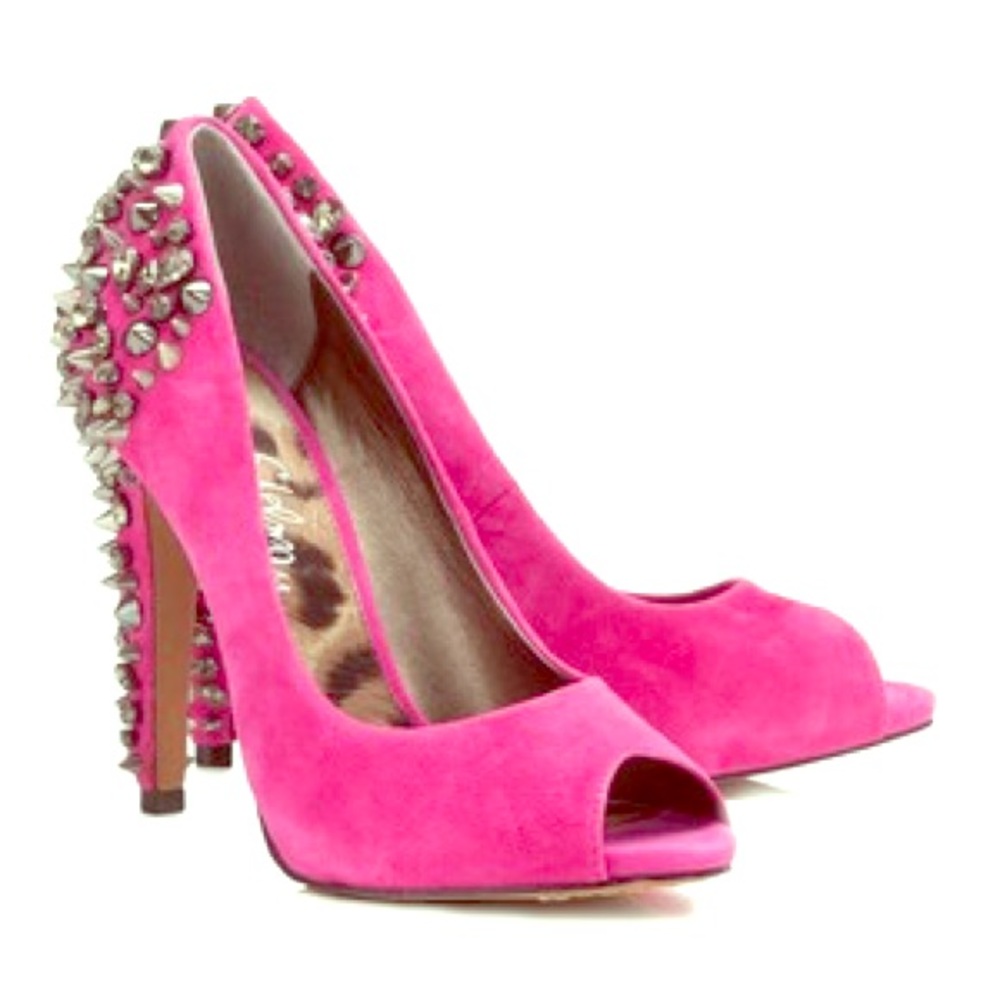 Pink Sam Edelman Spike / Jeweled heels pumps