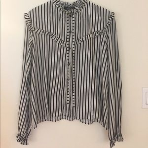 Motel pinstripe blouse NEVER WORN