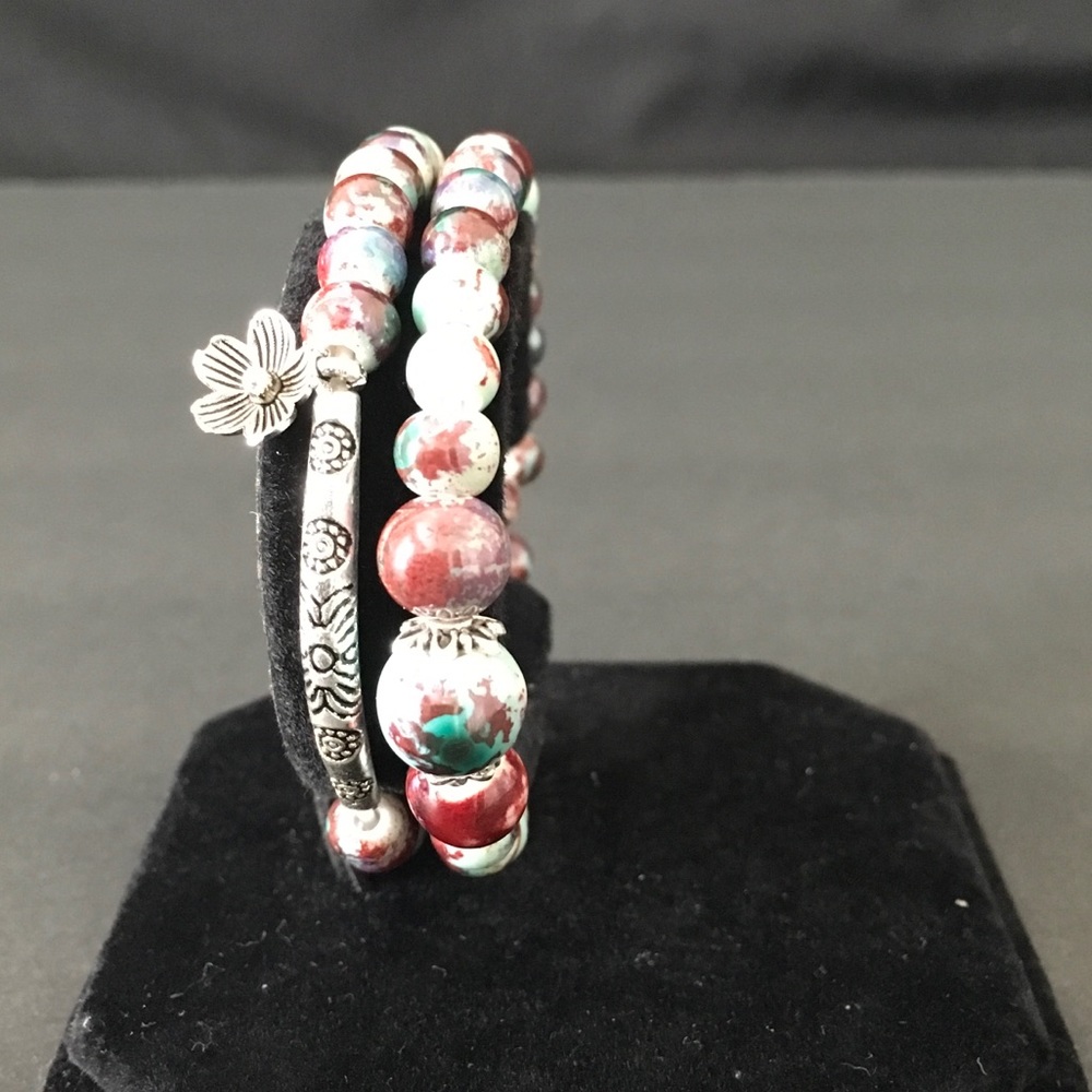 Ceramic multi layer bracelet