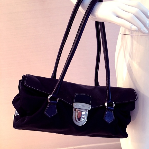 Authentic Prada Nylon/Leather Bag - Picture 1 of 8