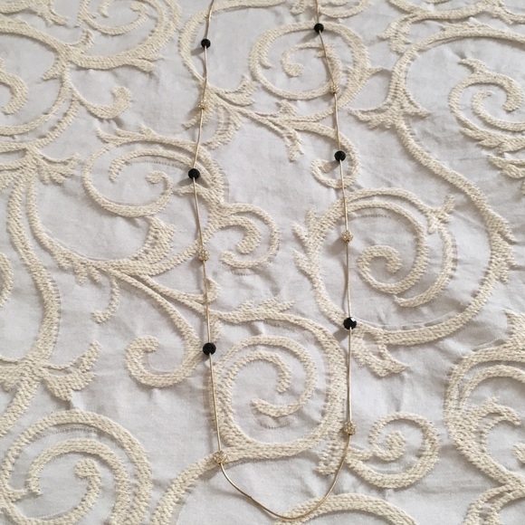 Anne Klein Gold Tone Black & Crystal Clusters - Picture 3 of 8