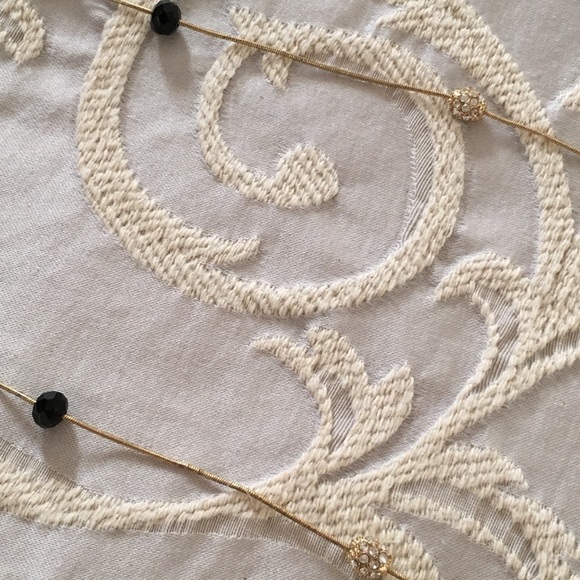 Anne Klein Gold Tone Black & Crystal Clusters - Picture 6 of 8