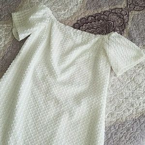 Club Monaco Off-Shoulder Shift Dress