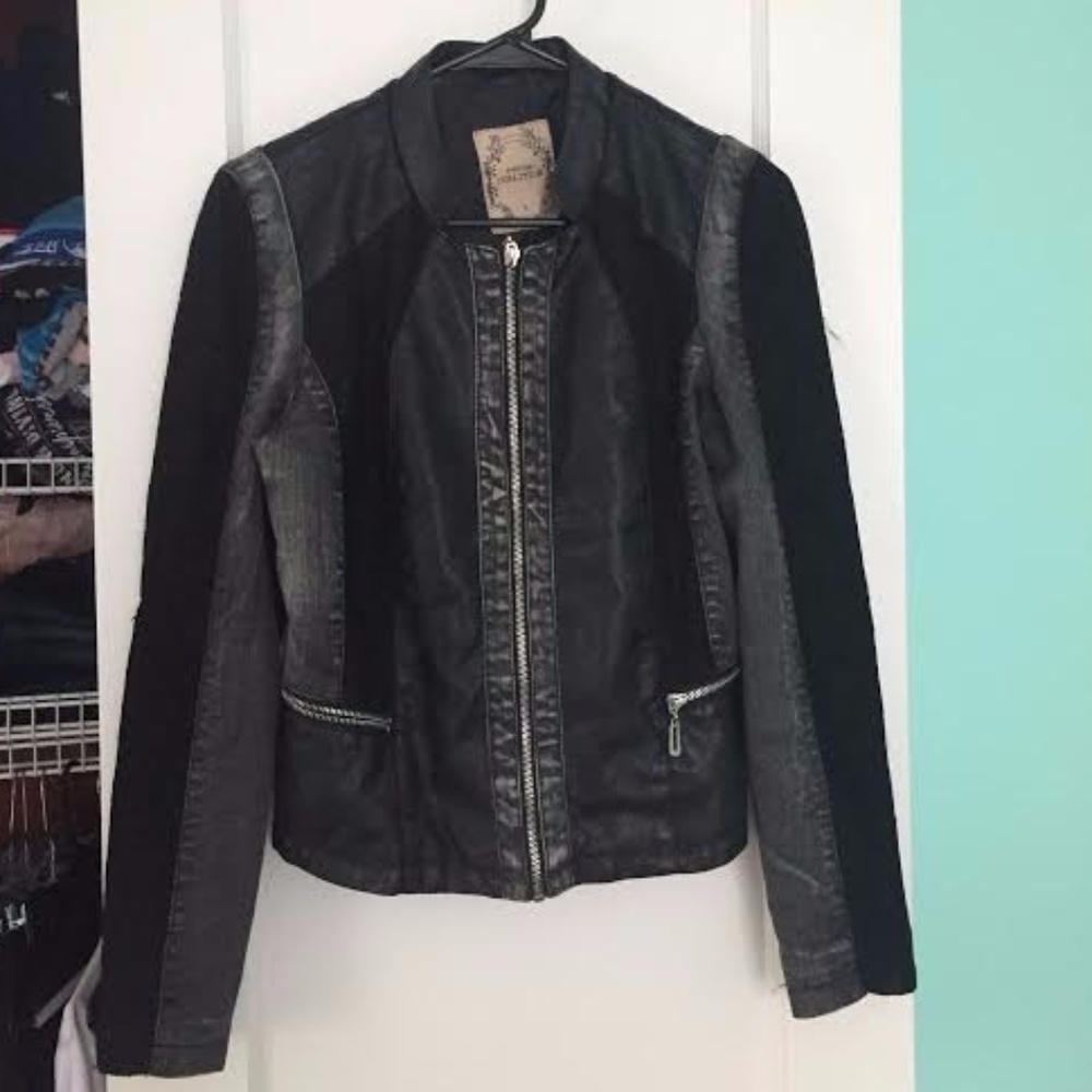 Black Faux Leather Jacket