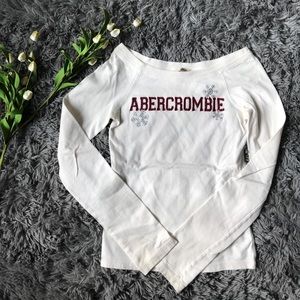 Abercrombie wide neck long sleeve tee.