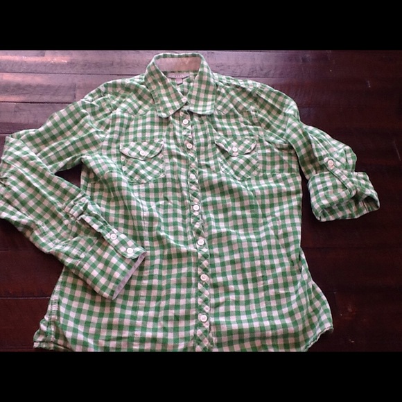 Junior Girls Plaid Button up - Picture 1 of 2
