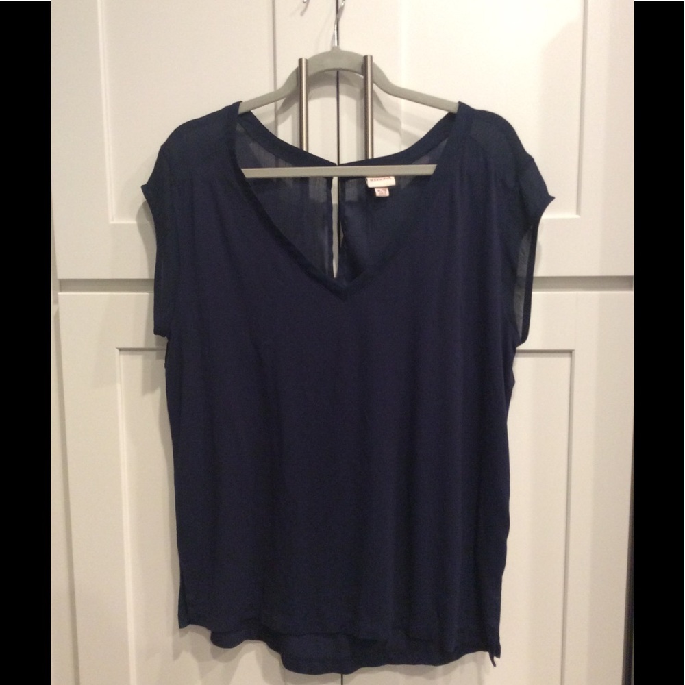 Navy blue blouse NWOT