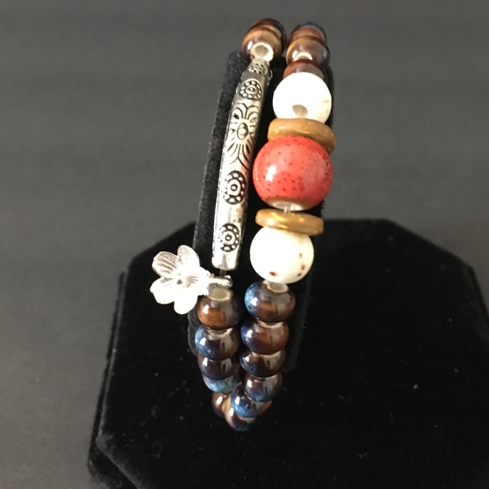 Ceramic multi layer bracelet