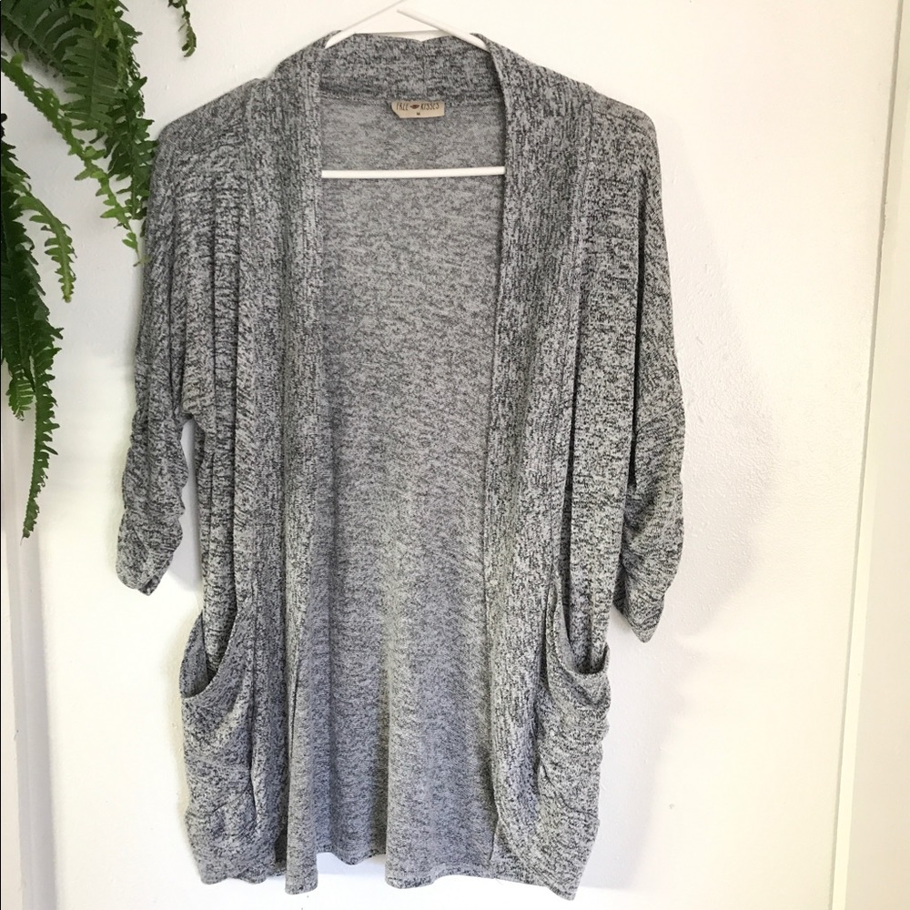 Slouchy Grey 3/4 Comfy Sweater