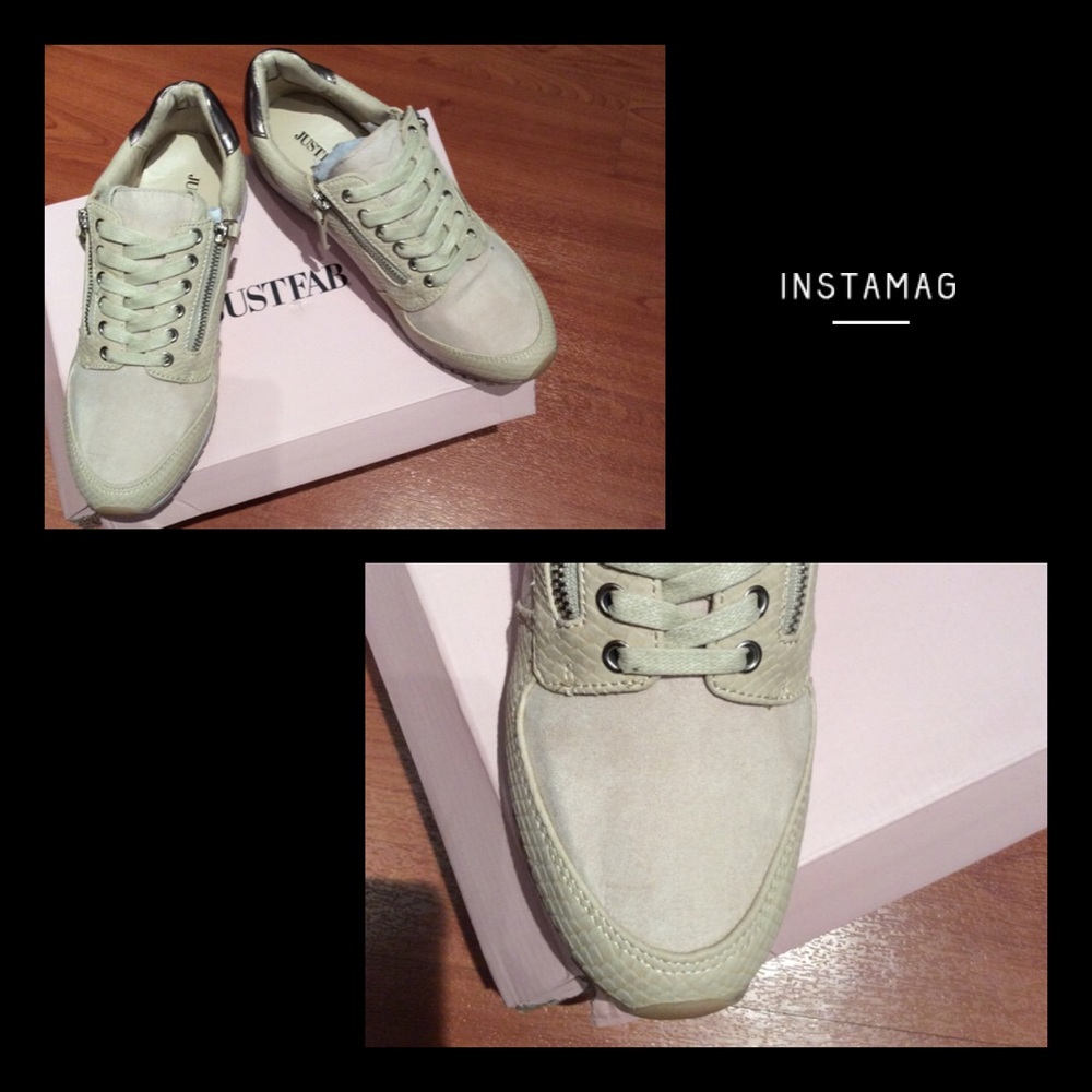 ♥️ Faux Leather & Suede Sneakers NEW ♥️
