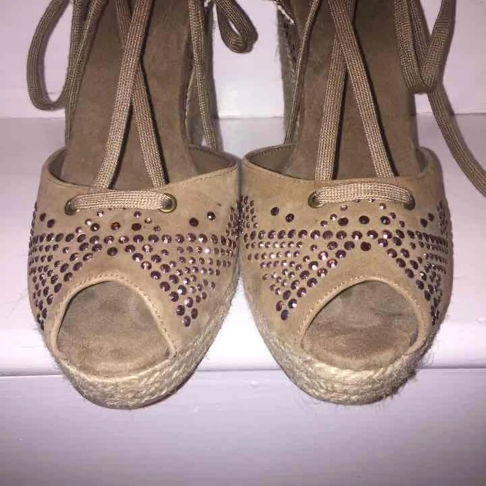BCBG Taupe Sashas Espadrilles