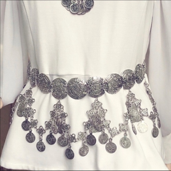 Boho tribal coined belt - Picture 3 of 8