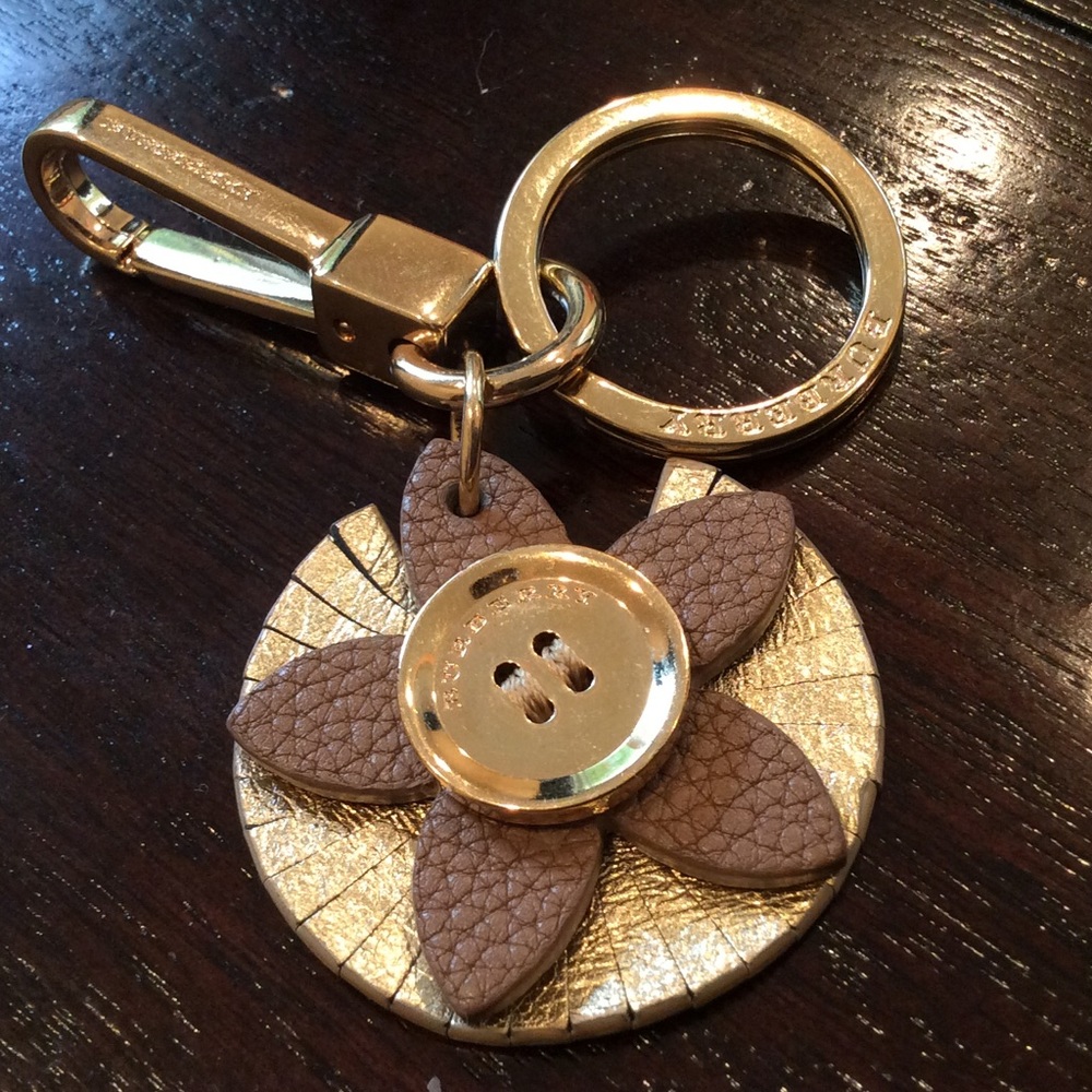 Authentic Burberry Gold keychain (flower)
