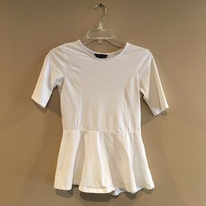 New Look White Peplum Top