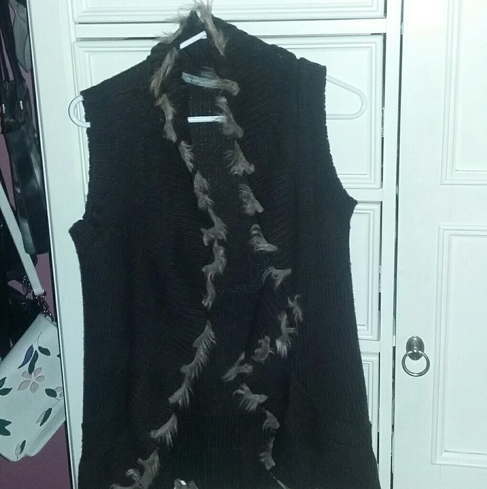 Faux fur lined vest