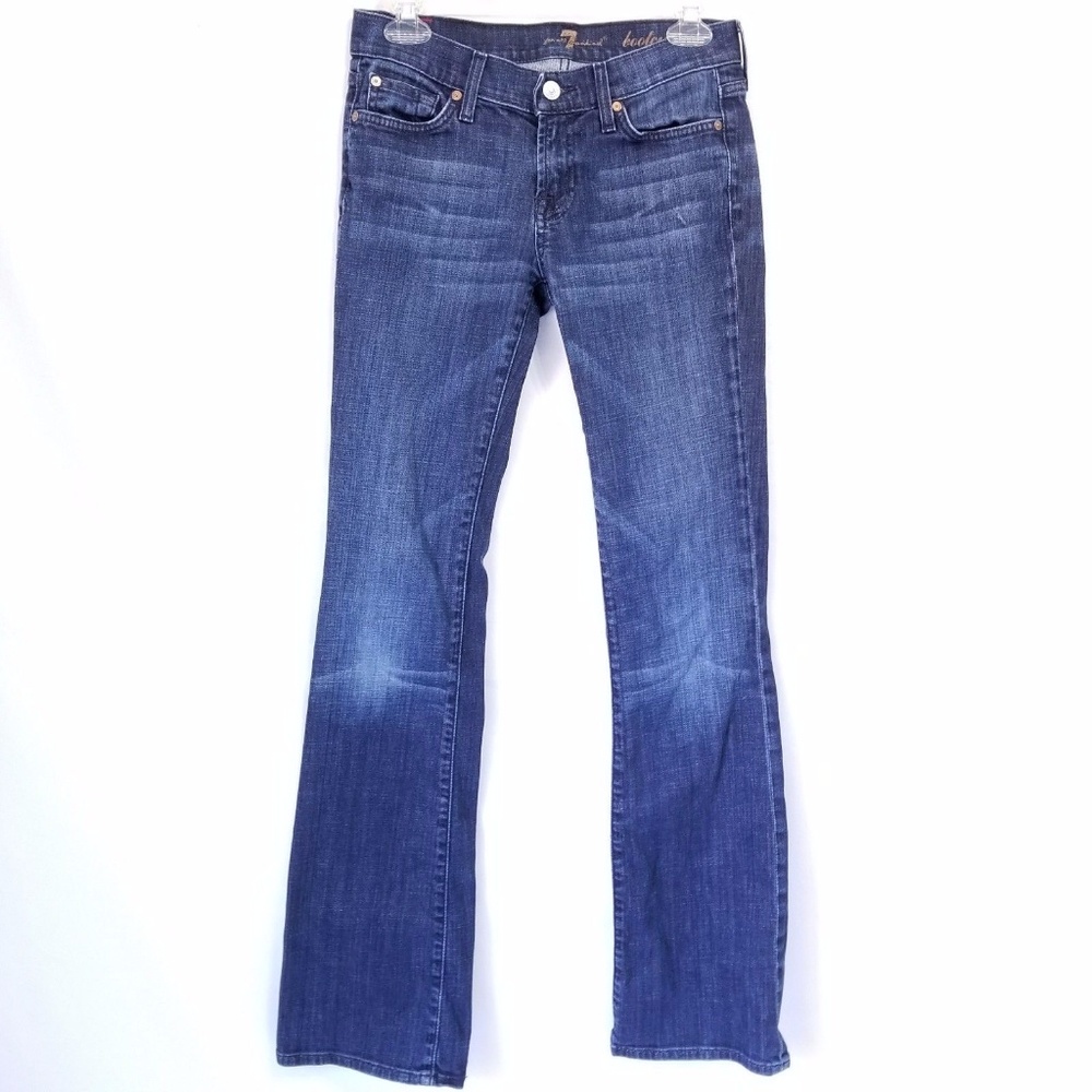 7 For All Mankind Womens Bootcut Whiskers Distress