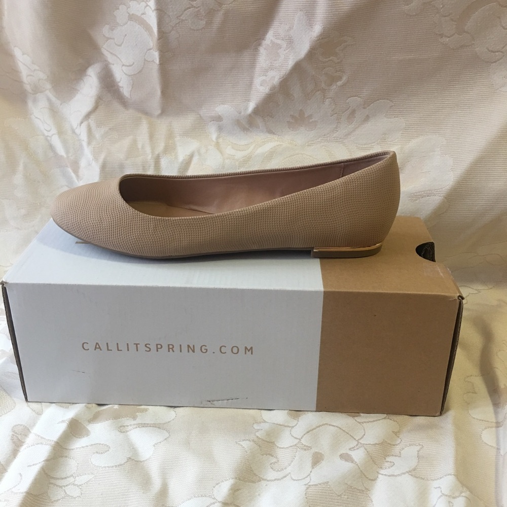 Beige flats -call it spring