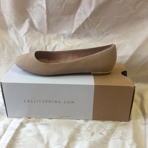 Beige flats -call it spring