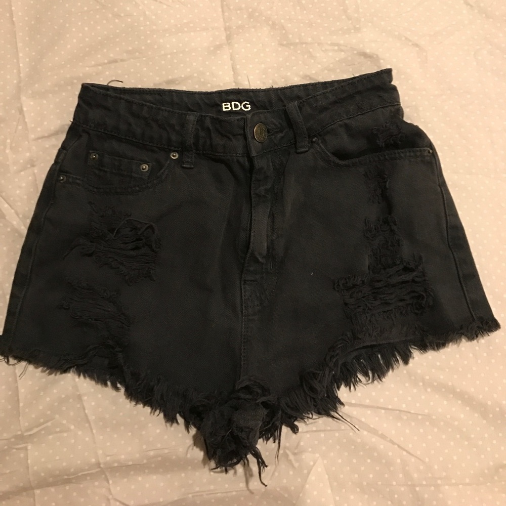 BDG super high rise cheeky jean shorts